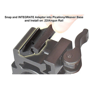 UTG .22/Airgun to Picatinny/Weaver Low Pro Snap-in Adaptors (Pair)