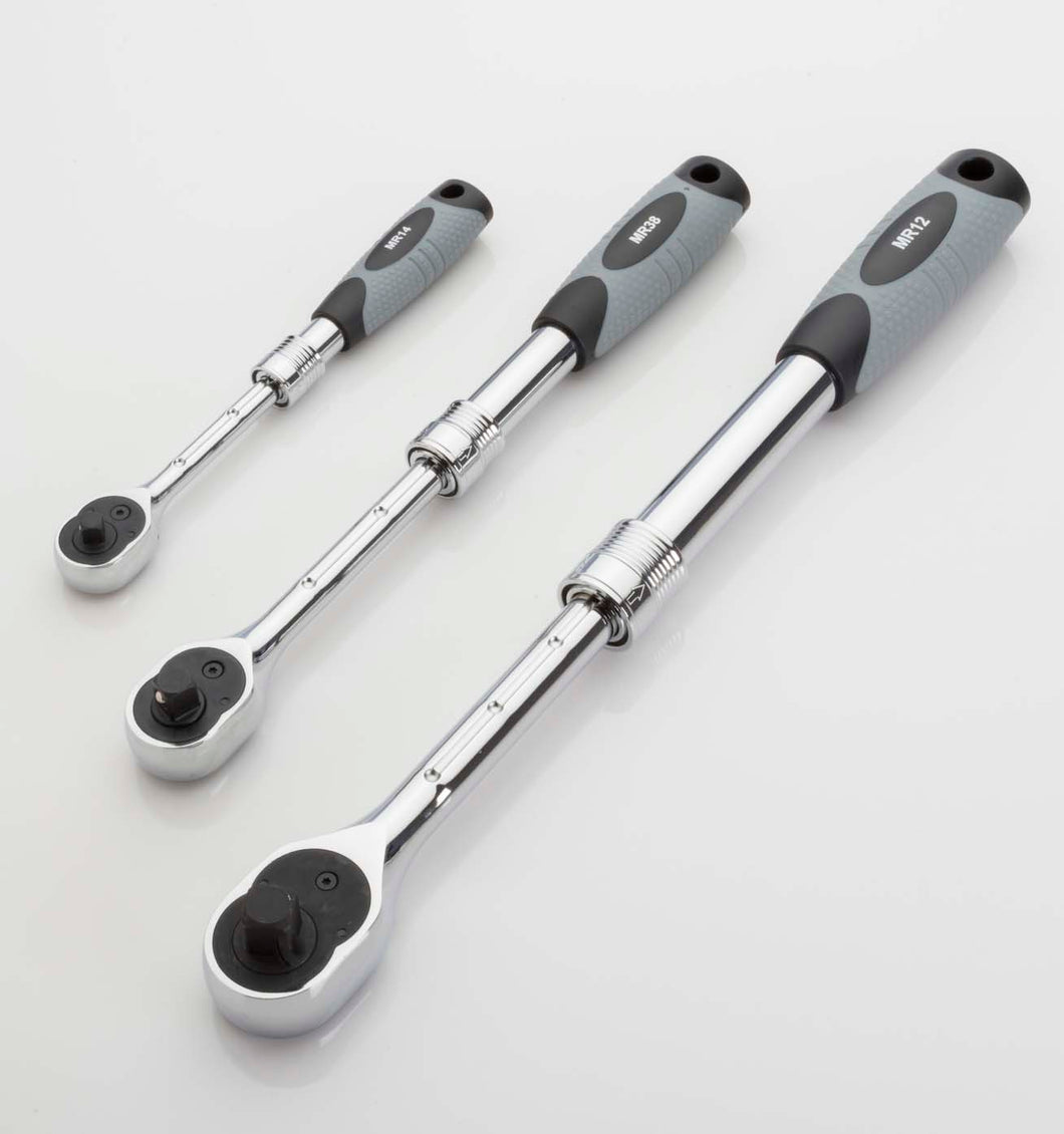 EZ RED Extendable Monster Ratchet 3 Piece 1/4 1/2 3/8