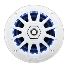 Boss Audio Marine white 6.5" 2 way speaker (PAIR) multi color illumination wireless remote