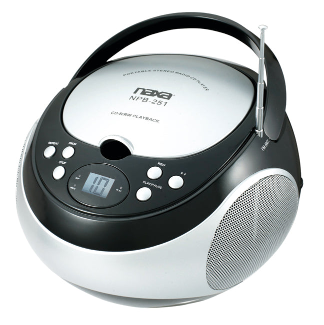 Naxa Portable CD Player with AM/FM Black