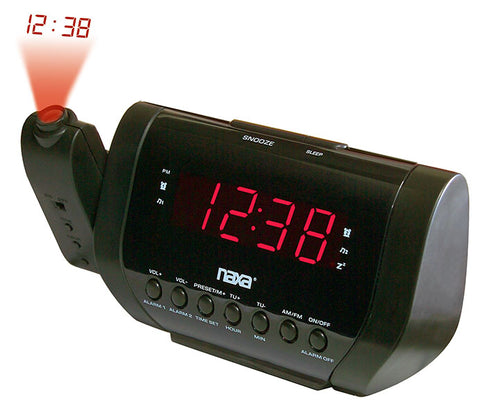 Naxa Projection dual alarm clock radio