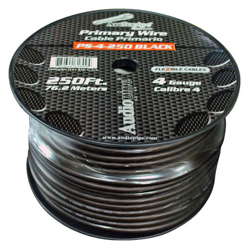 Audiopipe Flexible Power Cable Black 250 ft.