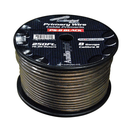 Audiopipe Flexible Power Cable Black 250 ft.