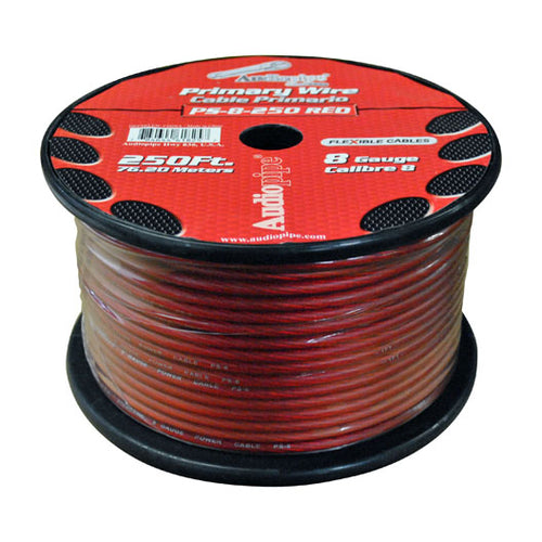 Audiopipe Flexible Power Cable Red 250 ft.