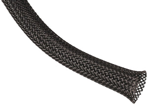 TechFlex 1/2 Inch 100 ft Black PET Expandable Braided Sleeving