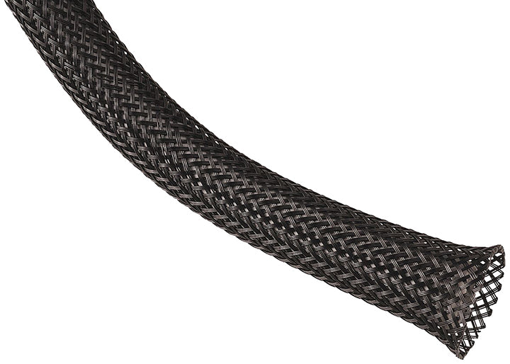 TechFlex 1/2 Inch 100 ft Black PET Expandable Braided Sleeving