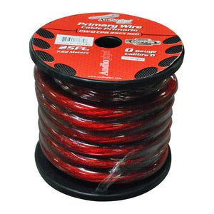 Audiopipe 0Gauge 25Ft Copper Power Cable Red