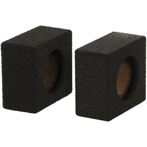 Qpower Empty 6.5" Speaker Enclosure Pair QBomb (spray on Black Bedliner Coating)