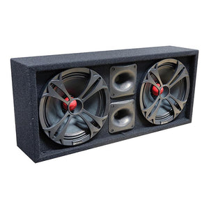 QPower Loaded Chuchero (2) 10" speakers & (2) SuperZTweeters Boxed No cables