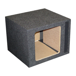 QPOWER EMPTY WOOFER BOX SINGLE 12" SQUARE;VENTED;MDF