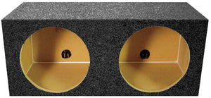EMPTY WOOFER BOX (2)12" QPOWER SQUARE STYLE; *MSPQ12E*
