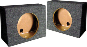 *TW10S* EMPTY SPLIT WOOFER BOX; 10" ANGLE; QPOWER Mounts behind seat
