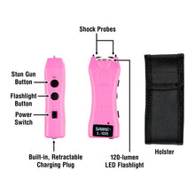 SABRE Dual Capacitor Stun Gun/LED Flashlight 1.6 MicroCoulombs & 120 Lumens