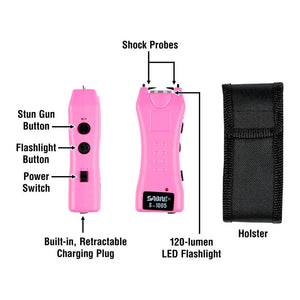 SABRE Dual Capacitor Stun Gun/LED Flashlight 1.6 MicroCoulombs & 120 Lumens