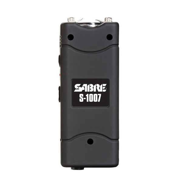 Sabre Short Stun Gun with LED Flashlight (0.704 uC)-Black w/Holster