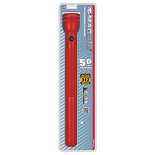 MAGLITE 5 CELL D  FLASHLIGHT RED-BLISTER PACK
