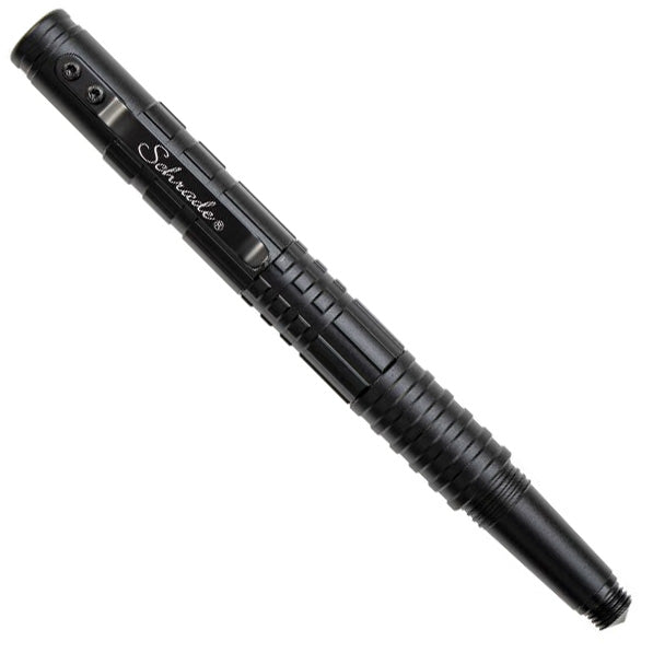 Schrade SCPEN4BK 5.9in Aluminum Refillable Screw-Off Tactical Pen
