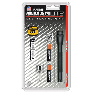 MAGLITE 2 CELL AAA MINI  LED FLASHLIGHT BLACK-BLISTER PACK
