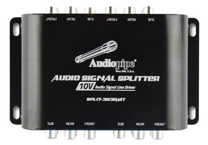 Audiopipe RCA 1 In /3 Out 10V Audio Signal Line Driver with Remote Bass Knob
