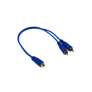 STINGER RCA Y 2M-1F BLUE INTERCONNECTS