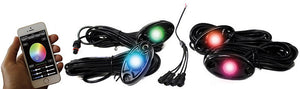 StreetSMART 4-LED Glow Pod (Black Housing) Kit - Smartphone Controlled with Brain Box IP68 12V