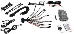 Street Vision StreetADAPT Adaptive RGB LED Motorcycle Kit (10 4" strips wireless remote and keychai