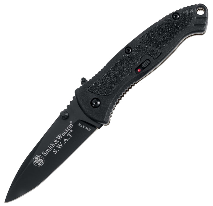 Smith & Wesson Sml SWAT MAGIC Assisted Open Liner Lock Fold Knife Drop Pnt Blade Alum Hndl
