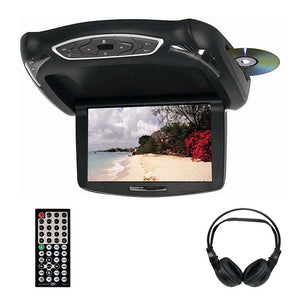 Tview 10.2" TFT LCD Flip Down Monitor DVD Headphones Remote USB/SD Interchangeable Skins