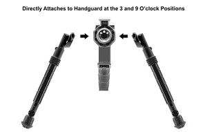 UTG Recon Flex KeyMod Bipod Matte Black Cent. Ht. 8.0 Inch-11.8 Inch