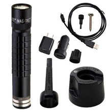 MAGLITE MAGTAC Rechargeable Flashlight w/Plain Bezel-Black