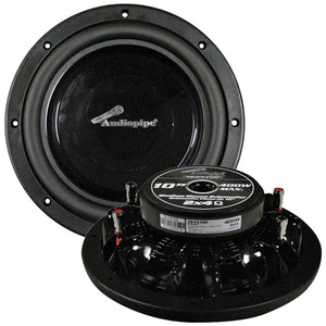 Audiopipe 10" Shallow Mount Woofer 400W Max 4 Ohm DVC
