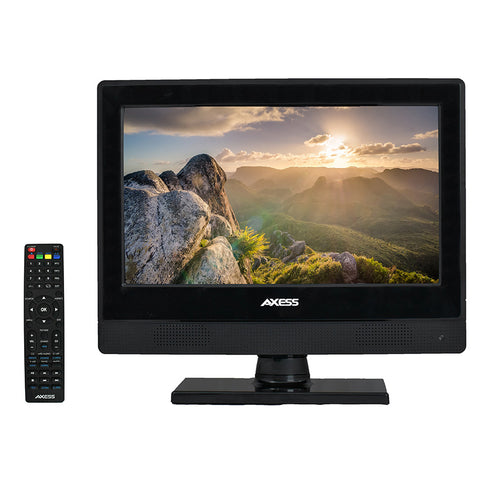AXESS 13 Inch LED HDTV 720P 1xHDMI Headphone Inputs Digital Tuner with Remote