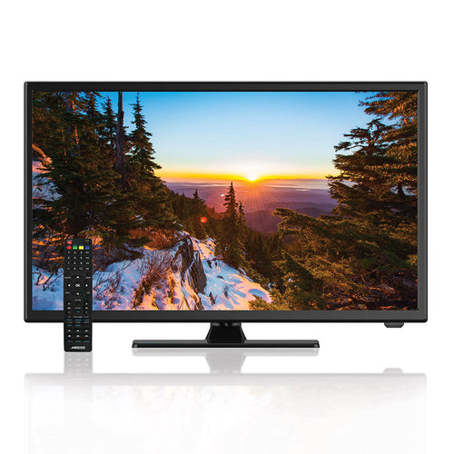 AXESS 22Inch 1080p LED HDTV 12V Car Cord Technology VGA HDMI USB Inputs DVD Player Remote